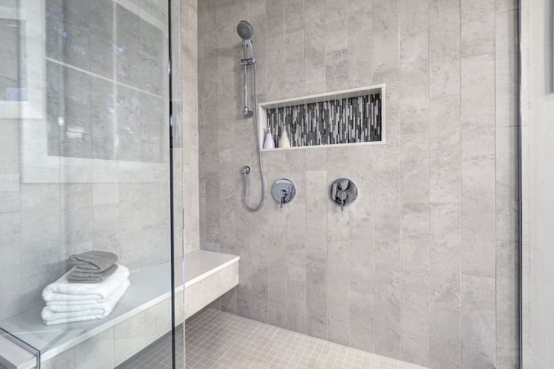 Tile-Design Shower Interior